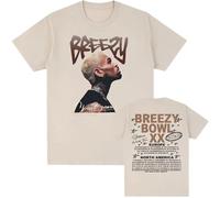 T-Shirt Chris Brown Singer Graphic Tshirts Summer Short Sleeve Male T Shirt Printing Cotton Clothing Men Women Tees XS-3XL-Khaki||3X_l