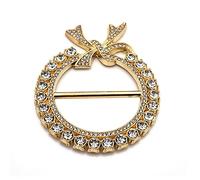T-Shirt Clip Clothes Corner Knotted Button-Pearl Rhinestone-Star Buckle Heart Round Silk Scarf T Tie Clip