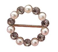 T-Shirt Clip Clothes Corner Knotted Button-Pearl Rhinestone-Star Buckle Heart Round Silk Scarf T Tie Clip