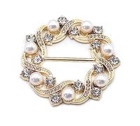 T-shirt Clips Clothes Corner Knot Button Pearl Rhinestone Star Circle Clip Buckle Heart Round Shirt Silk Scarf Ring Clear for Women, フリーサイズ