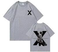 T-shirt Cotton Ed Sheeran Printed T-shirt Unisex Round Neck Loose T-shirt Vintage Hip-hop T-shirt XS-3XL-Grey||M