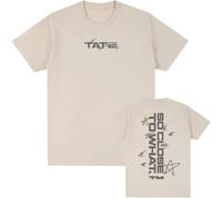 T-shirt Cotton Hip-hop Singer Tate Mcrae T-shirt Y2k Unisex Cotton Short-sleeved T-shirt Men's and Women's Round Neck T-shirt XS-3XL-Khaki||M