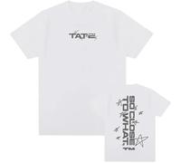 T-shirt Cotton Hip-hop Singer Tate Mcrae T-shirt Y2k Unisex Cotton Short-sleeved T-shirt Men's and Women's Round Neck T-shirt XS-3XL-White||L