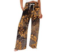 T Shirt Cotton Linen Trousers Casual Boho Lounge Pants Loose Wide Leg Beach Bottoms Ladies Elasticated Waist White Linen Trousers Womens Wide Leg