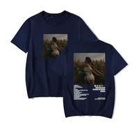 T-shirt Cotton Song Madison Beer Album Merchandise Printed T-Shirt Unisex Fashion Funny Casual Streetwear Men's Women's T-Shirt XS-3XL-Dark blue||M