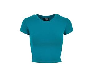 T-shirt court stretch jersey woman Urban Classics Vert S