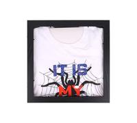 T Shirt Display Frame, 13x13in Black Artificial Board T Shirt Wall Mount Display Case Shadow Box Frame for Football Shirts Jerseys Memorabilia Medal Dried Flowers Photo Picture
