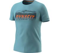 Dynafit Transalper Graphic Short Sleeve T-Shirt Denim Blue Orange - L