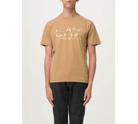 Ea7 Emporio Armani Train Logo Series Big Logo Ss Short Sleeve T-shirt Beige,Brown L Men