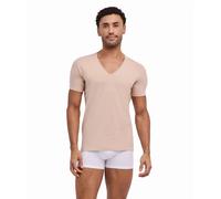 FALKE Men's Daily Climate Control Outlast Deep V-Neck M S/S Ts Cotton Quick Drying Pack of 1 Underwear, Brown (Camel 4220), L