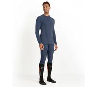 FALKE Men's Wool-Tech Round Neck M L/s Sh Functional Yarn Quick Dry 1 Piece Base Layer Top, Blue Capitain 6751, S