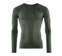 FALKE Men's Wool-Tech Round Neck M L/s Sh Functional Yarn Quick Dry 1 Piece Base Layer Top, Green Olive 7830, M