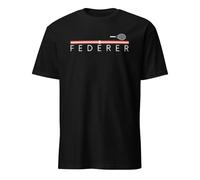 T-Shirt Federer | Sport | Tennis | Padel | Gift | Birthday | Roger Federer Tshirt | Roger | Roger Tshirt, Black, M