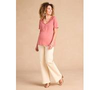 T-Shirt for Maternity with Macramé Front/Back Neckline tomato red