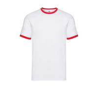 T-shirt Fruit of the Loom Ringer Blanc L