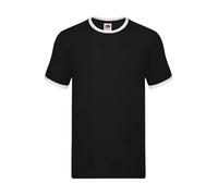 T-shirt Fruit of the Loom Ringer Noir 3XL