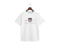 GANT Men's Reg Archive Shield SS T-Shirt, White, L
