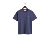 GANT Men's T-Shirt Regular Shield – Dark Jeans/Blue Melange – S