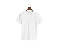Gant Shield Short Sleeve V Neck T-shirt White 2XS Men
