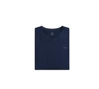 GANT Men's V-Neck T-Shirt 2-Pack Underwear, Navy/White, One Size (Pack of 2)