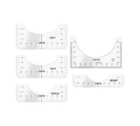 T-Shirt Guide,T-Shirt Measuring Guide Ruler | 5 Piece Round Neck Transparent Shirt Guide | Alignment Tool Clothing Measurement T-Shirt Rulers Shirt Measuring Guide for the T-Shirt