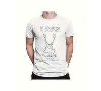 T Shirt Hi How are You Mens 90s Vintage Music Daniel Johnston Inspired Alien Frog Graphic Tee Multicolor
