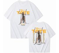 T-shirt Hip-hop Singer Tate Mcrae T-shirt Men's Unisex Cotton Short-sleeved T-shirt Unisex Vintage Round Neck T-shirt XS-3XL-White||M