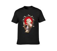 T-Shirt Hippie Clothes Oversized T-shirt Plain Men Singer Aurora Aksnes (B S)