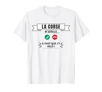 T-shirt humour la corse m'appelle il faut que je aller y aller y 2A T-Shirt