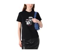 T-shirt Ikon Sketch - female - Karl Lagerfeld - T-Shirts - Black - M - Tops M
