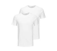 Jack & Jones Men's Jacbasic Crew Neck Tee 2 Pack T Shirt, White, M UK