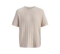 Jack & Jones Ebradley Knit Short Sleeve T-shirt Beige S Men