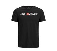 JACK & JONES Mens Corp Logo Crew Neck T-Shirt - Black - X Large