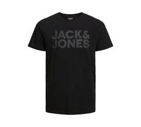 Bestseller A/S Men's Jjecorp Logo Tee SS O-Neck Noos T-Shirt, Black/fit: Slim/Large Print/Black, XL
