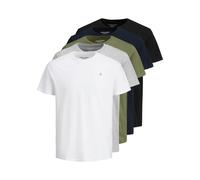 T-shirt Jack & Jones Crew (x5) Blanc L