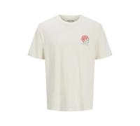 T-shirt Jack & Jones Floral Pls Blanc 5XL