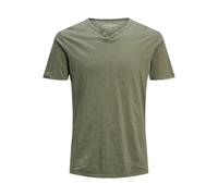 T-shirt Jack & Jones Split neck Vert L
