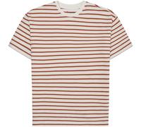 KnowledgeCotton Apparel - Organic Cotton Striped T-Shirt - T-shirt size S, pink