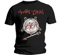 Slayer Men's Haunting The Chapel T-Shirt, Black (Black Black), Large (Size:Large)