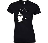 T-Shirt Ladies The King Rock n Roll 50s 60s 70s Music Tee Top Ladies - Black - S