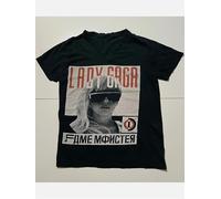 T Shirt Lady Gaga Ate My Heart Fame Monster Tour Mens Street Style Cartoon Printed Casual Gift Black Cotton 230g