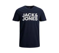Jack & Jones Jack & Jones Plus Chest Graphic Logo T-shirt - Navy, Navy, Size 2Xl, Men Navy