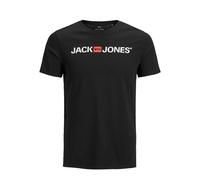 JACK & JONES Men's Jjecorp Logo Tee Ss Crew Neck Noos Ps T-Shirt, Black, 2XL