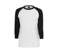 T-shirt large sizes Urban Classic contrat 3/4 leeve raglan Blanc 4XL