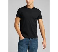 Lee Men's Twin Pack Crew T-Shirts, Short Sleeve, Black, XXL