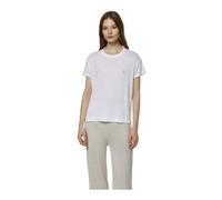 T-Shirt Leinen Dd6327, female, Daniele Fiesoli, T-Shirts, White, S, Tops S
