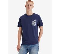 T-shirt Levi's Graphic Crewneck short sleeve navy blue pure white - S
