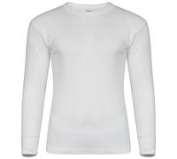 T-Shirt Long Sleeve Mens Thermal Long Jhons Heat Trap Optimum Comfort (Medium, White)