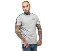 Lonsdale Men's brindister T-Shrit, Marl Grey/Black/White, XXL