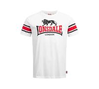 Lonsdale Men's hempriggs T-Shirt, White/Black/Red, XL